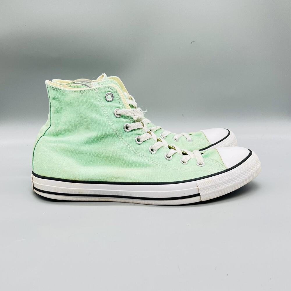Converse Shoes Mens 10 Green Canvas Chuck Taylor All Star High Top Sneakers